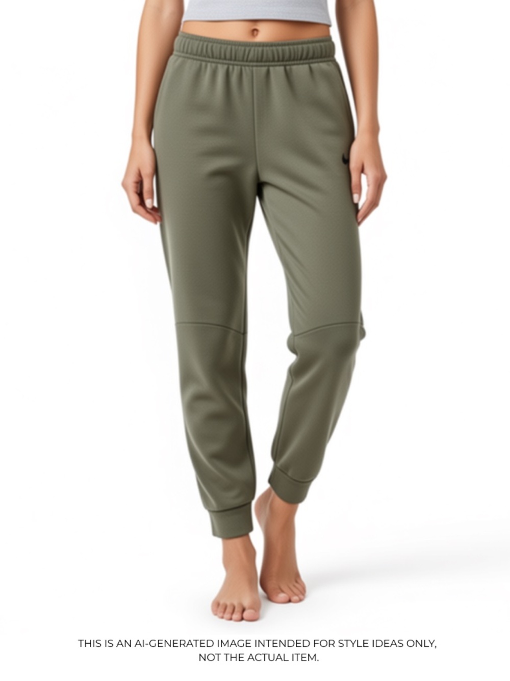 Nike Dri Fit Olive Green Joggers Women’s Medium Athletic Sweatpants - Picture 2 of 10